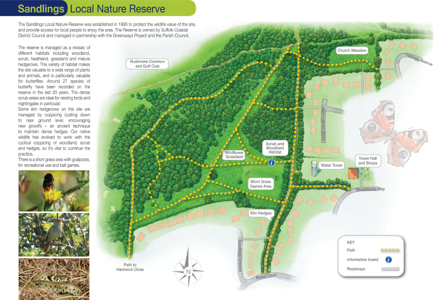 Sandlings Local Nature Reserve Map